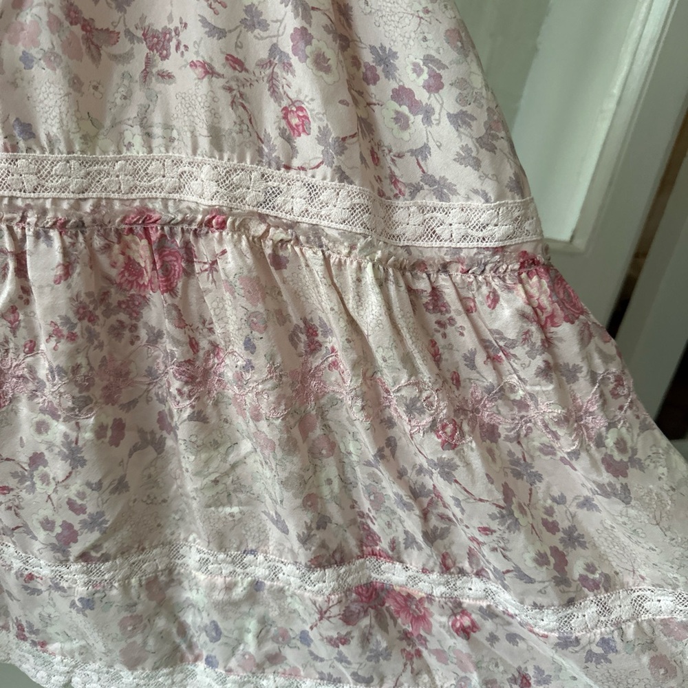 Love Shack Fancy delicate floral silk dress - Picture 4 of 7
